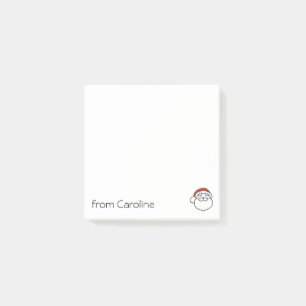 Schattige Kerstman met Rode Hoed Post-it® Notes