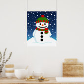 Schattige kerstman poster (Keuken)