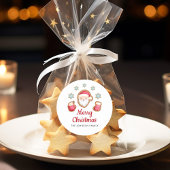 Schattige Kerstman Prettig Kerstfeest Ronde Sticker