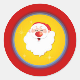 Schattige Kerstman Ronde Sticker