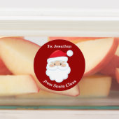 Schattige kerstman rood kerstcadeau labels (Aangebracht)
