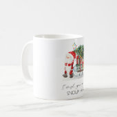 Schattige kerstman, slee, cadeaus koffiemok (Voorkant links)