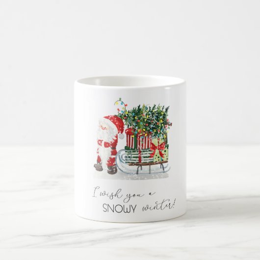 Schattige kerstman, slee, cadeaus koffiemok (Center)