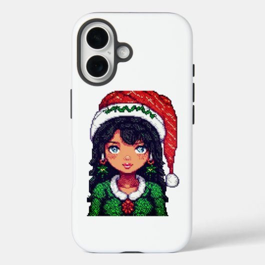 Schattige kerstmeisje Case-Mate iPhone case (Achterkant)