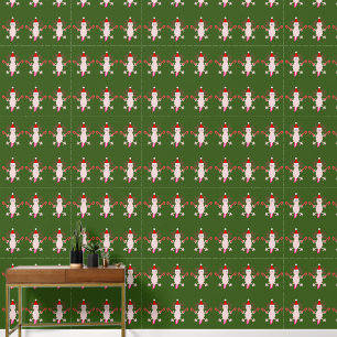 Schattige Kerstmis Axolotl Patterned Behang