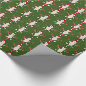 Schattige Kerstmis Axolotl Patterned Cadeaupapier (Hoek)