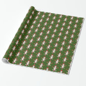 Schattige Kerstmis Axolotl Patterned Cadeaupapier (Uitgerold)