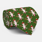 Schattige Kerstmis Axolotl Patterned Stropdas (Opgerold)