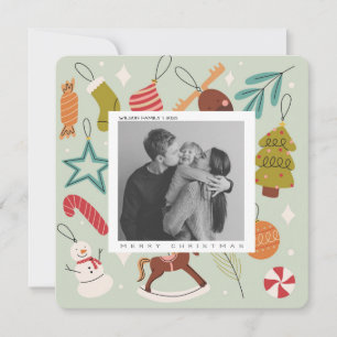 Schattige Kerstmis Familie Foto kerst vakantie ans Feestdagenkaart