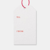 Schattige Kerstmis Gnome Gepersonaliseerd Cadeaulabel (Achterkant)