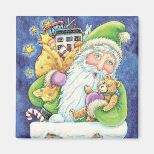 Schattige Kerstmis, Kerstman in Schoorsteen met Sp Magneet