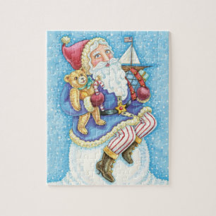 Schattige Kerstmis, Kerstman op Sneeuwbal met Spee Legpuzzel