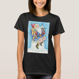 Schattige Kerstmis, Kerstman op Sneeuwbal met Spee T-shirt