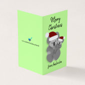 Schattige Kerstmis Koala en Joey Kaart (Buitenkant)