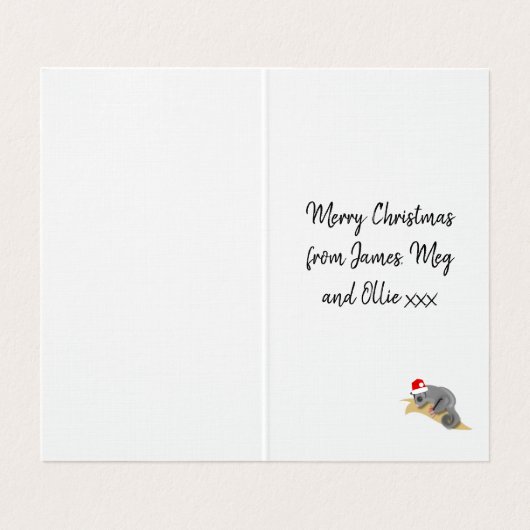 Schattige Kerstmis Koala en Joey Kaart (Binnenkant ongevouwen)