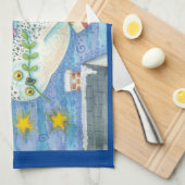 Schattige Kerstmis met Konijn als Sinterklaas op U Theedoek (Quarter Fold)