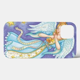 Schattige Kerstmis, muzikant Engel die op haar hoo iPhone 13 Hoesje