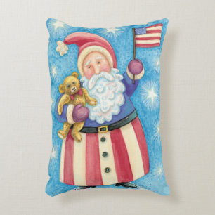 Schattige Kerstmis, Patriottische Kerstman met Vla Accent Kussen