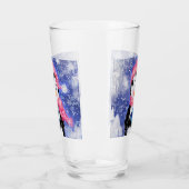 Schattige Kerstmis Pinguïnglas Glas (Links)