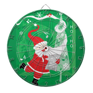 Schattige Kerstmis, zingende en dansende Kerstman Dartbord