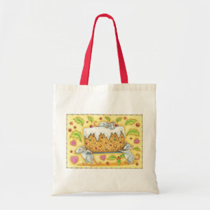 Schattige Kerstmuizen die een Fruitcake Dessert dr Tote Bag