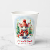 Schattige kerstmuizenfeest papieren bekers (Voorkant)