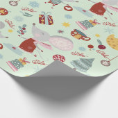 Schattige kerstmuizeninpakpapier cadeaupapier (Hoek)