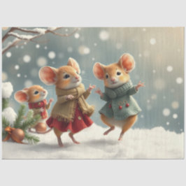 Schattige kerstmuizenweefselpapier tissuepapier