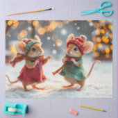 Schattige kerstmuizenweefselpapier tissuepapier (Craft)
