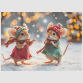 Schattige kerstmuizenweefselpapier tissuepapier