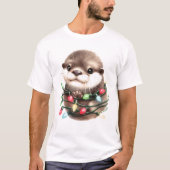 Schattige kerstotter t-shirt (Voorkant)