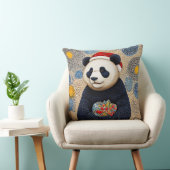 Schattige kerstpanda kussen (Stoel)
