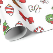 Schattige kerstpapier cadeaupapier (Rol Hoek)