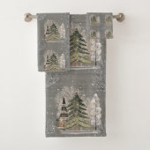 Schattige  kerstpatroon bad handdoek (Insitu)