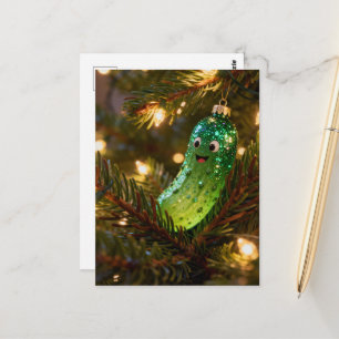 Schattige Kerstpekel in een Boom Briefkaart