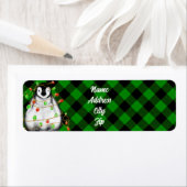 Schattige kerstpinguïn feestelijk Arctisch dier Etiket (Insitu)