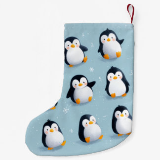 Schattige Kerstpinguïns – Festieve Kerstsok Kleine Kerstsok