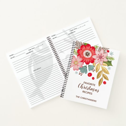 Schattige kerstrecept Kookboek Keepsake Notitieboek (Binnen)