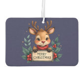 Schattige Kerstrendier met Holly en Teken Luchtverfrisser (Achterkant)