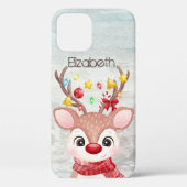 Schattige kerstrendierster Case-Mate iPhone case (Achterkant)