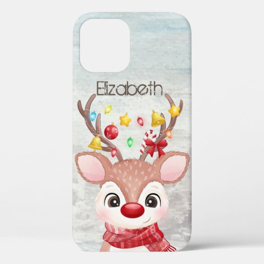Schattige kerstrendierster Case-Mate iPhone case (Achterkant)