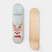 Schattige kerstrendierster skateboard (Voorkant)