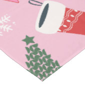 Schattige kerstroze tafelkleed (Gekanteld)
