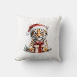 Schattige Kerstserie Baby Tiger Kussen