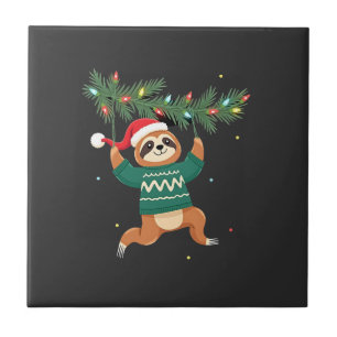 Schattige Kerstslak Santa-hoed Kerstslak - Boom L Tegeltje