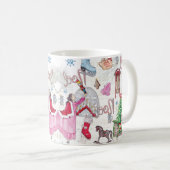 Schattige kerstsprookje koffiemok (Voorkant rechts)