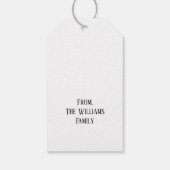 Schattige Kerststal Cadeaulabel (Achterkant)