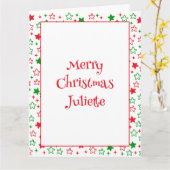 Schattige Kerststerren Kaart (Gele Bloem)