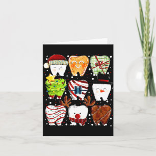 Schattige Kersttanden Funny Kersttandarts Tandheel Kaart