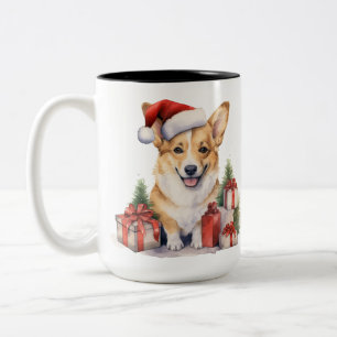 SCHATTIGE KERSTVAKANTIE CORGIS CADEAUS TWEEKLEURIGE KOFFIEMOK